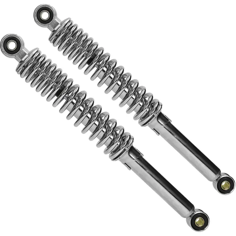 Snelle Levering MKX -Schokbrekerset 360mm Gilera Citta, Puch Maxi,chroom