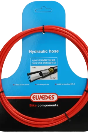 Dagaanbieding Elvedes - Hyaulische leidingmet PTFE voering en kevlar protectie - rood (3 meter op kaart)