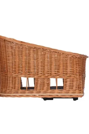 Basil - Rieten hondenfietsmandPasja medium 45cm met snel sluiting Seizoensaanbieding
