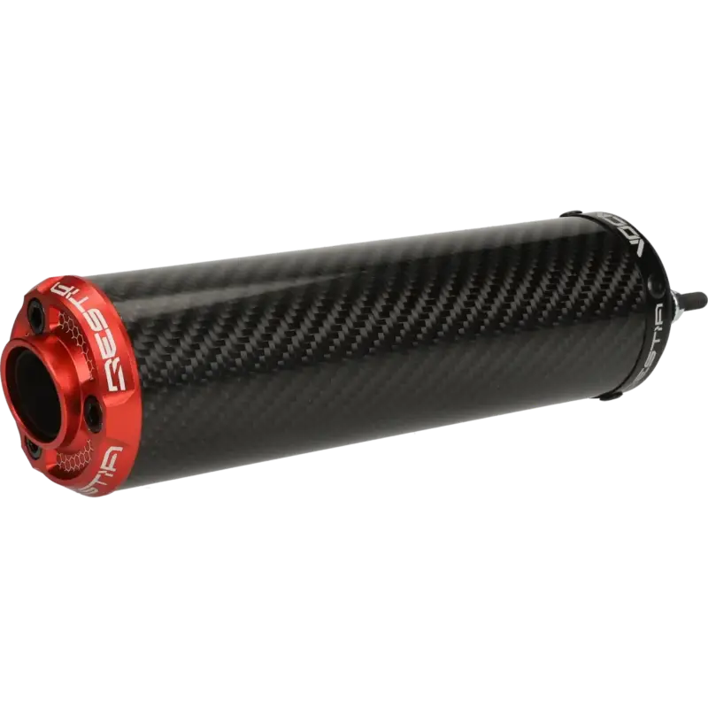 Voca Racing - UitlaatdemperCNC Bestia Carbon / Rood Weekendaanbieding
